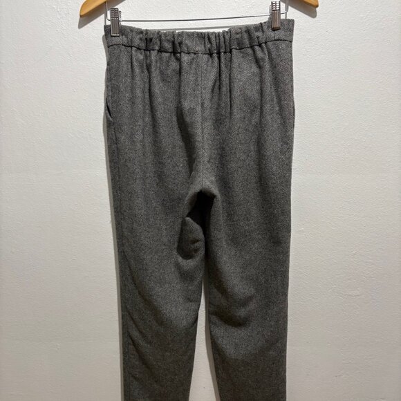 Aritzia Babaton Cohen cropped wool blend pant in grey tweed - Picture 3 of 9